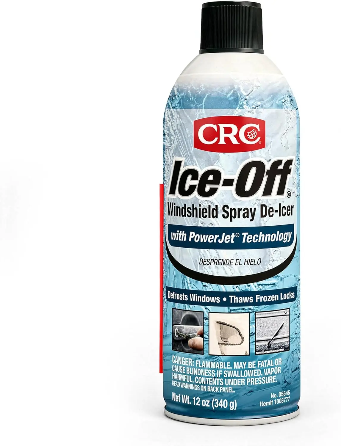 CRC Ice-Off Windshield Spray De-Icer, 12 oz (12 Bottles) | Fast Ice & Frost Remover | Melts Snow & Freezes Quickly | Safe for Windshields, Windows, Locks & Wipers | Winter Car Care Essential