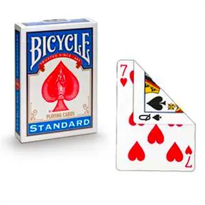 Double Face Bicycle Playing Cards - Standard Design with Number and Face Cards, No Backs, Box Color Varies