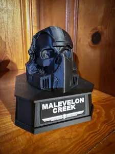 Malevelon Creek Hell Divers Battle Damaged Helmet Model