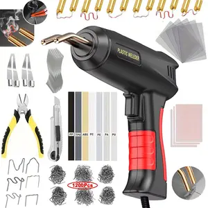 2-in-1 plastic welder welding gun set, easy to repair, 1200PCS thermoplastic gun for car bumper cracks, kayaks, and plastic toys, perfect for DIY projects and home use