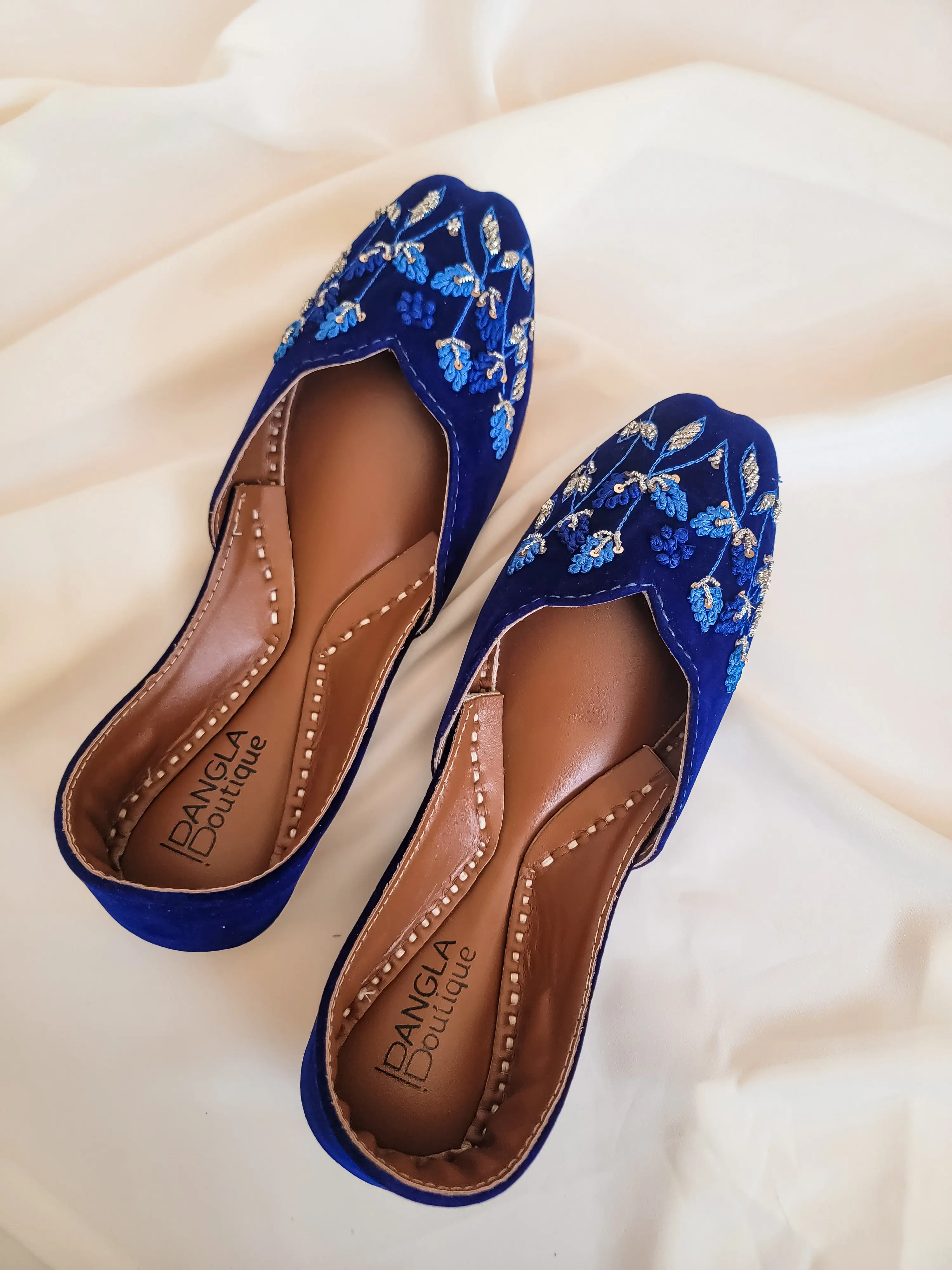 Blue Embroidered Jutti/Khussa Blue Embroidered Jutti/Khussa