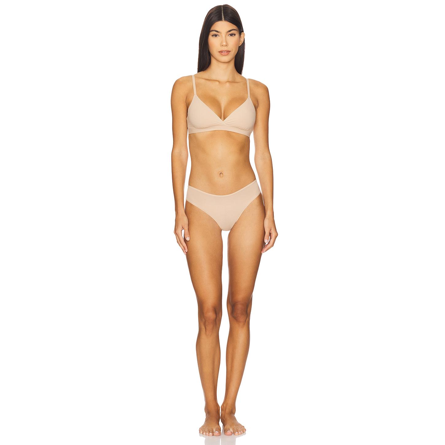 SKIMS Fits Everybody Crossover Bralette in Sand