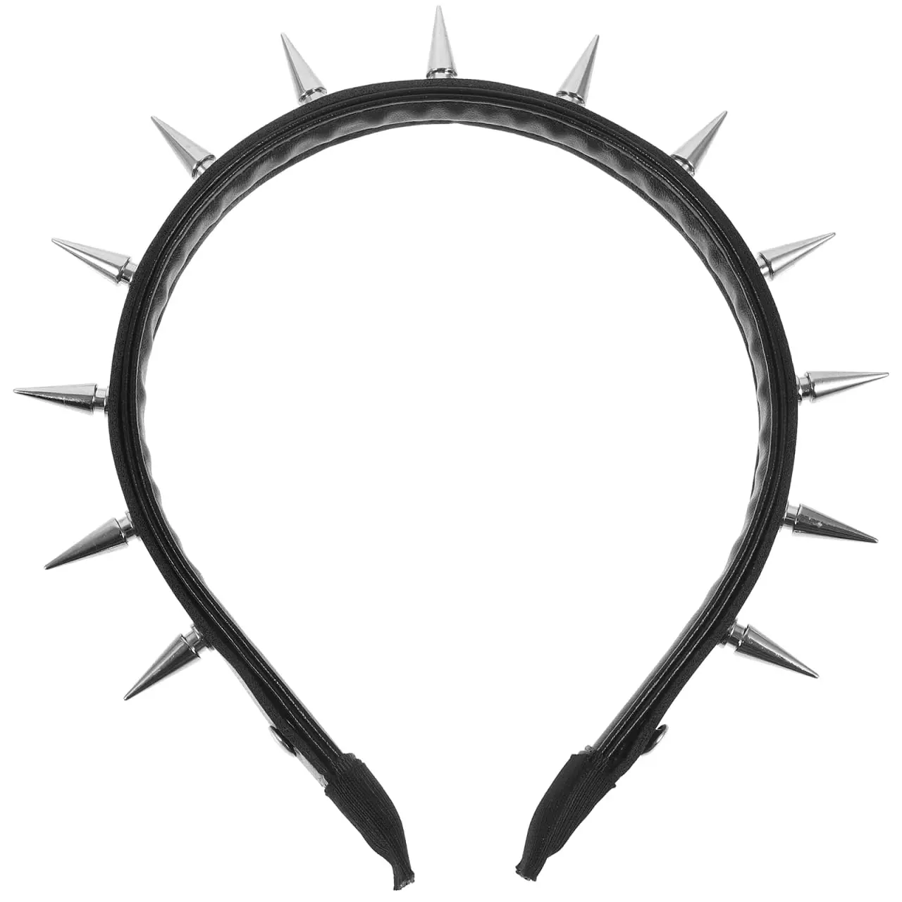 Black Spiked Gothic Headband - Festival Crown With Spiky Rivets - Costume Party Accessories for Women and Girls