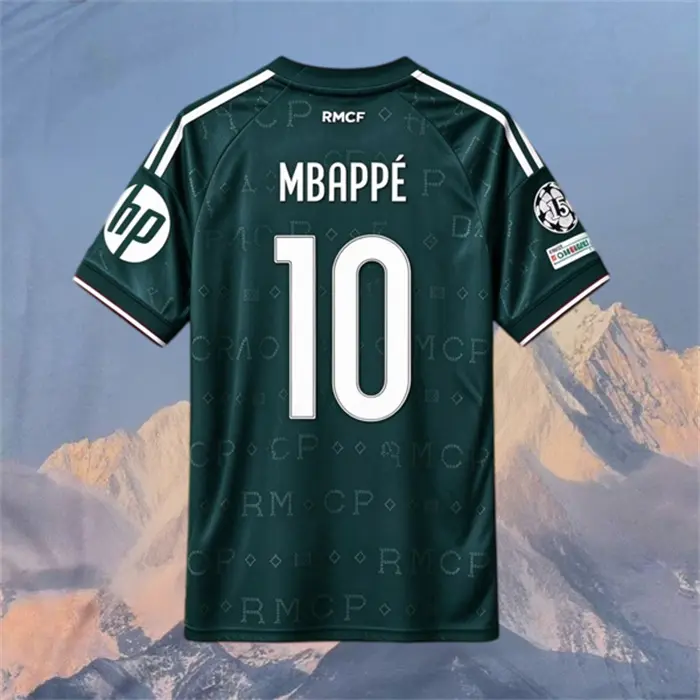 26 27 Away Green 10 Mbappe Short sleeve Soccer jersey