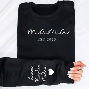 Custom Mama Sweatshirt, Personalized Name Sweatshirt, Name Sweatshirt, Gift To Mom Sweatshirt, Christmas Gift christmas sweatshirt