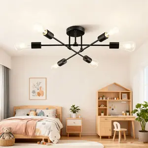 Nordic-Style Adjustable Directional Artificial Satellite Pendant Light Compatible With 6 Bulbs (Bulbs not Included) Featuring E26/E27 Base For Minimalist Ceiling Lighting—Ideal For Restaurants Bedrooms chandelier lamps lights chandelier lamp lights tiktok