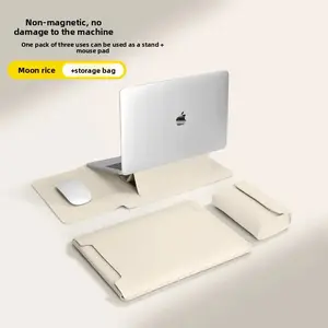 3-in-1 16-Inch Laptop Bag: Protective Padded Case + Stand + Mouse Pad, Non-Magnetic No Damage Cover for MacBook/Huawei/Lenovo, with Storage Bag for Office/Travel