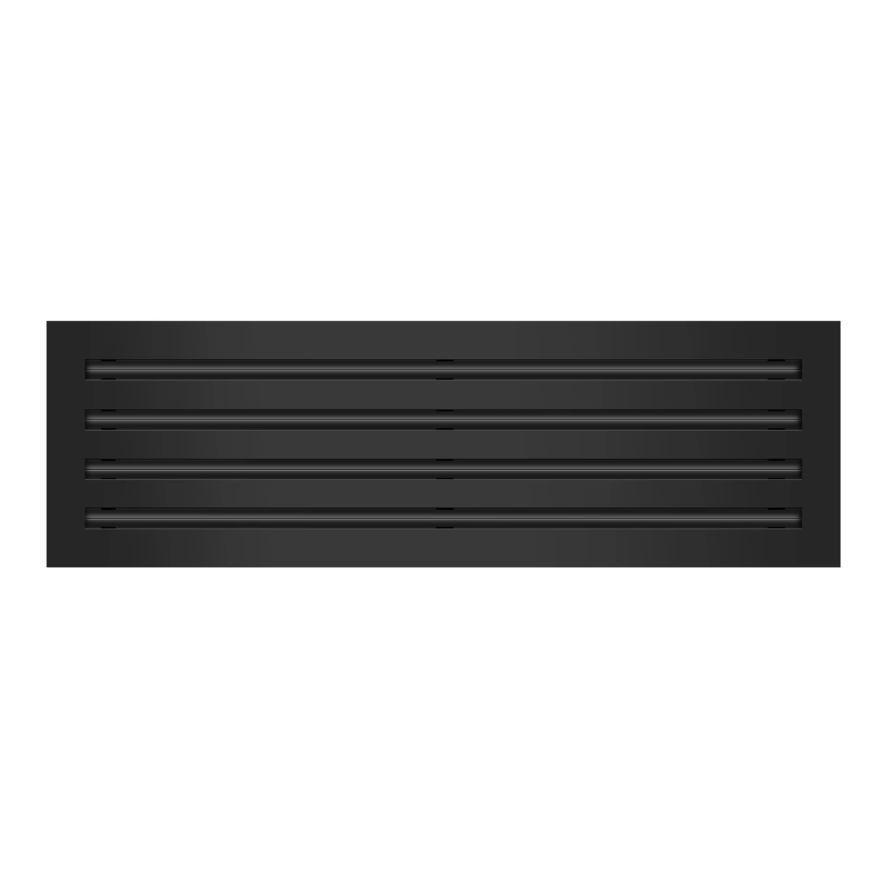 BUILDMART - 26x8 Black Modern AC Vent Cover - Decorative Aluminum Air Vent - Standard Linear Slot Diffuser - Heating and Cooling Register Grille for Ceiling, Walls & Floors - Texas Buildmart