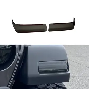 Smoked Acrylic Turn Signal Light Cover for 2018-2024 Jeep Wrangler JL Rubicon, Sahara (excluding sport) w/LED Fender Lights; 20-24 Jeep Gladiator JT w/LED Fender Lights)