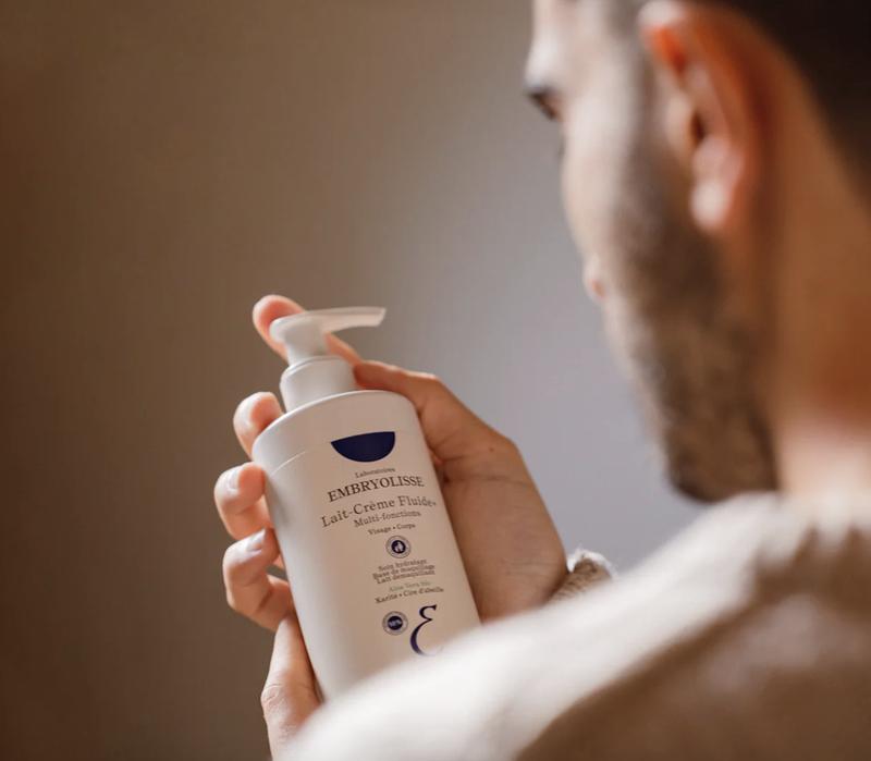 Lait-Crème Fluid+ 13.52 fl.oz. Face & Body Moisturizer - Makeup Primer - After-sun - After-shave. For All Skin Types. With Oganic Aloe Vera.