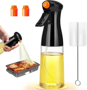 Olive Oil Sprayer, 200ml Rotatable Nozzle Olive Oil Spray Bottle for Cooking Premium Oil Mister with Brush Oil Spritzer for Air Fryer, BBQ, Salad, Baking,Grilling Kitchen Gadgets Dispensers