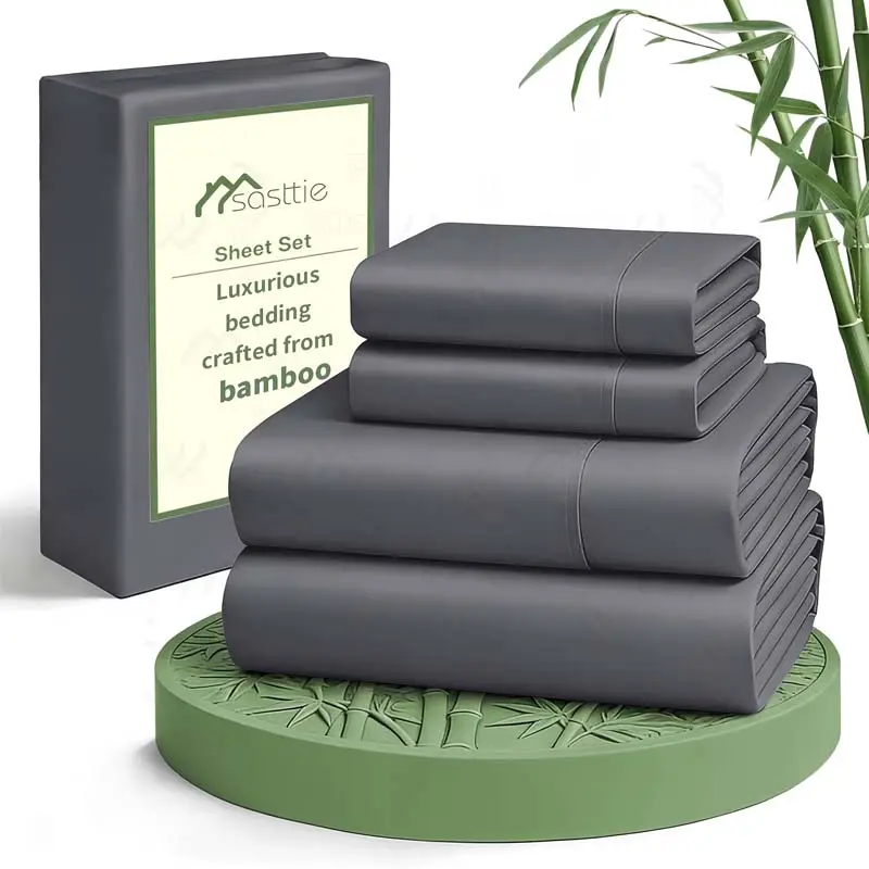 SASTTIE Extra Deep Pocket King Sheets - 4 Piece Breathable & Cooling Bed Sheets - Hotel Luxury Bed Sheet Set - Soft, Wrinkle Free & Comfy - Easily Fits Extra Deep Mattresses - Deep Pocket Light Blue Sheets