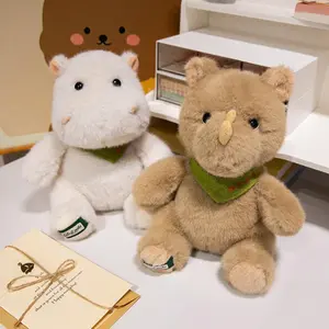 The Bouncy Pig Moo Deng Plush Toys Sitting Posture Stuffed Angry Baby Hippo Doll Cute Cartoon Hippo Doll Plush Toy