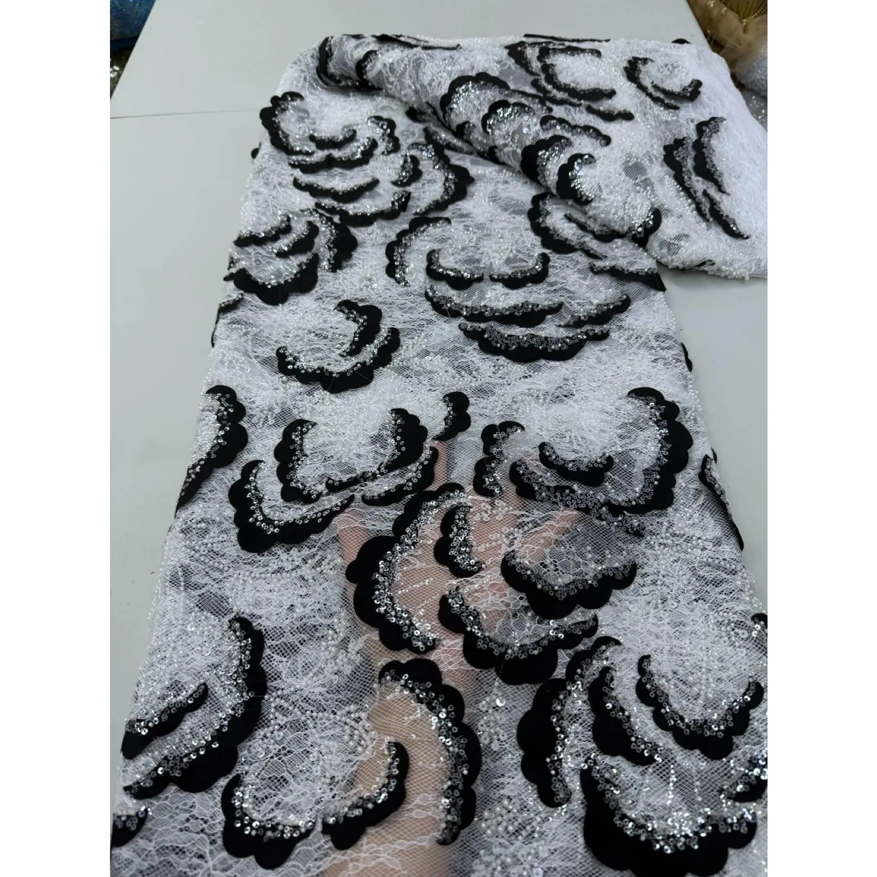 Bead X Mesh Lace Fabric TA7896 Series
