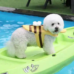 Summer Little Bee Dog Swimsuit Waterproof Puppy Life Jacket Breathable Dog Clothes Harness Swimming Safety for Dog Pet Supplies,summervibes