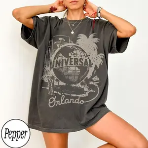 Comfort Colors Vintage Universal Studios Orlando Shirt, Retro Universal Globe Theme Park Tee, Florida Travel Vacation Shirt, Universal Studios Souvenir Tee
