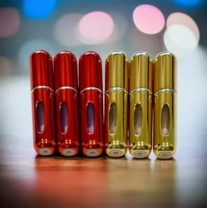 5ml Travel Mini Perfume Refillable Bottle, I Love Red, Atomizer Cologne Container Liquid Organizer Valentine's Day Canister