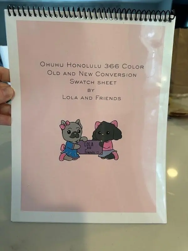 Ohuhu Honolulu 344 Color Old and New Conversion Swatch Sheet 110lb Cardstock