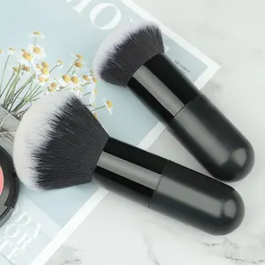 ✨ Round Head Powder Brush | Fluffy Dome Brush | Soft & Fluffy Non-Irritating Bristles | All-in-One: Foundation, Blush & Loose Powder | Smooth, Even, Streak-Free Finish | Makeup Artist Recommended – Ideal for Home & Salon Use