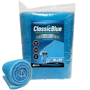 Classic Bonded Aquarium Filter Pad - Blue & White Aquarium Filter Media Roll Bulk, Customizable for Most Filters