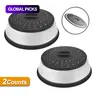 Foldable Microwave Splatter Cover, 2 Counts Round Microwave Splatter Guard with Steam Vent & Filter, Cookware Accessories, Cooking Accessories, Compact, Modern Kitchen Gadgets for Home and Kitchen #GLOBAL PICKS