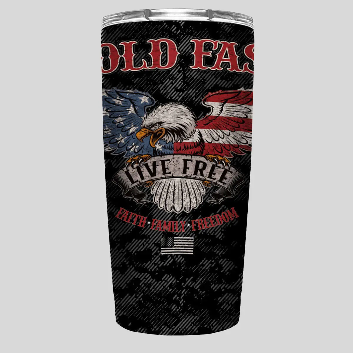 Kerusso HF Eagle 20 oz Stainless Steel Portable Vacuum Flask Tumbler - Kitchen Drinkware with Secure Lid