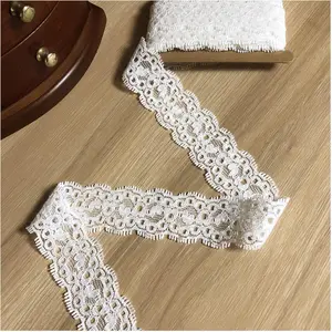 1.1 inch lace Trim, 10 Yards Long White Ribbon, Vintange Floral lace for Custume Sewing, Handcrafts, Gift Wrapping, Home Decor (10 Yards 8209White)