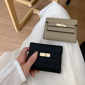 2026 New RFID Blocking Anti-Theft Women Wallet Ins Style Small Wallet Women Mini Folding Short Purse Handbag Design Sense Wallet