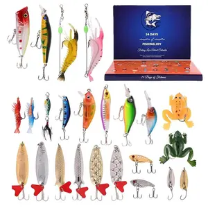 2024 Fishing Tackle Advent Calendar 24 Day Christmas Advent Calendar Fishing Tackle Box Creative Christmas Gifts Countdown