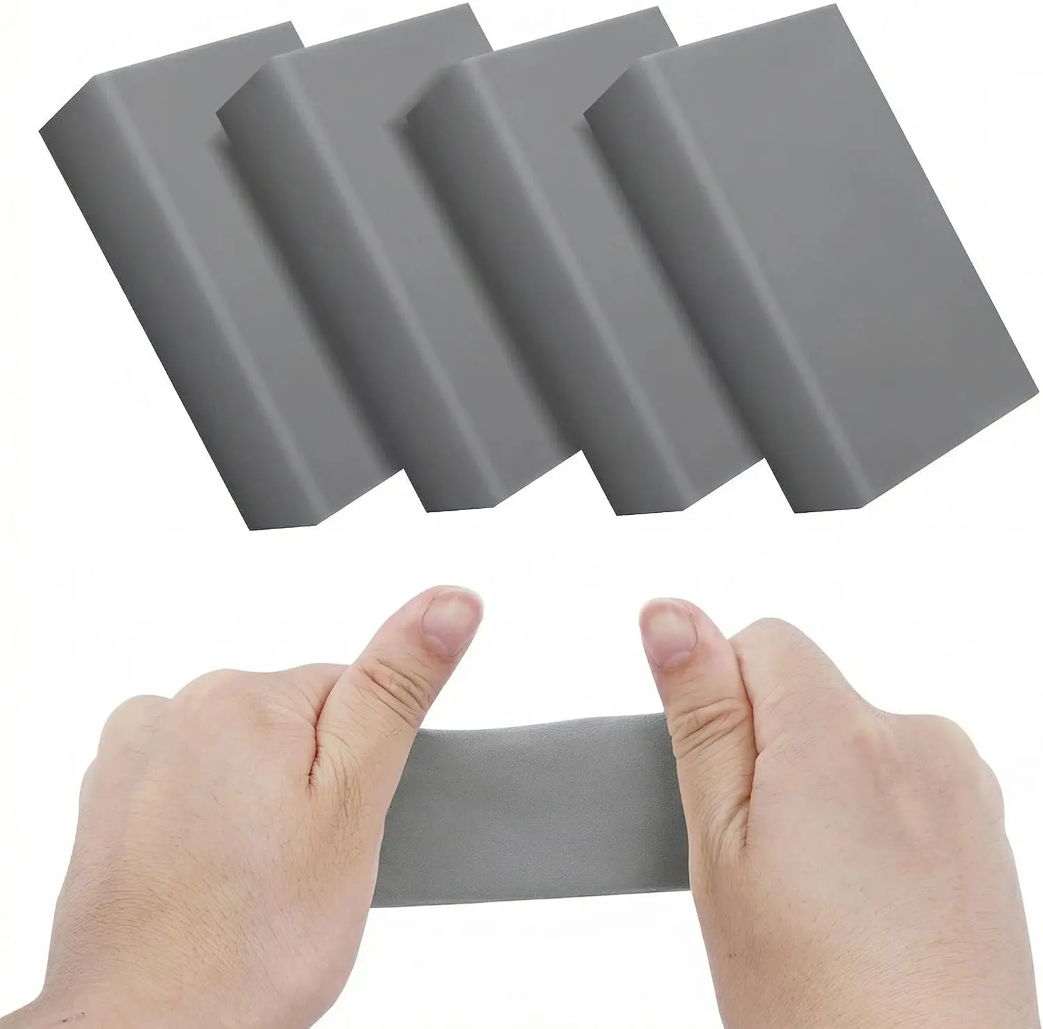 DIBMS 4 Pack 100g Gray Clay Bar, Premium Auto Detailing Clay Bar Kit, Car Clay Bars for Car Wash, Magic Clay Bar Cleaner to Remove Contaminants for Professional Car Detailing