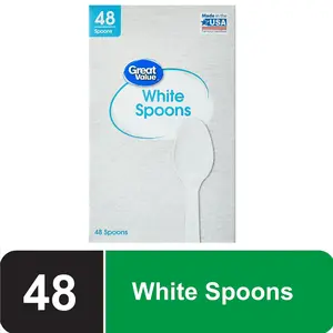 Everyday Spoons White Cutlery, 48 Count