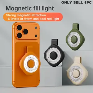 Magnetic Fill Light for Phone, Collar Clip Reading Light, Rechargeable LED Camping Light, Night Warning Safety Light, Portable & Durable Design