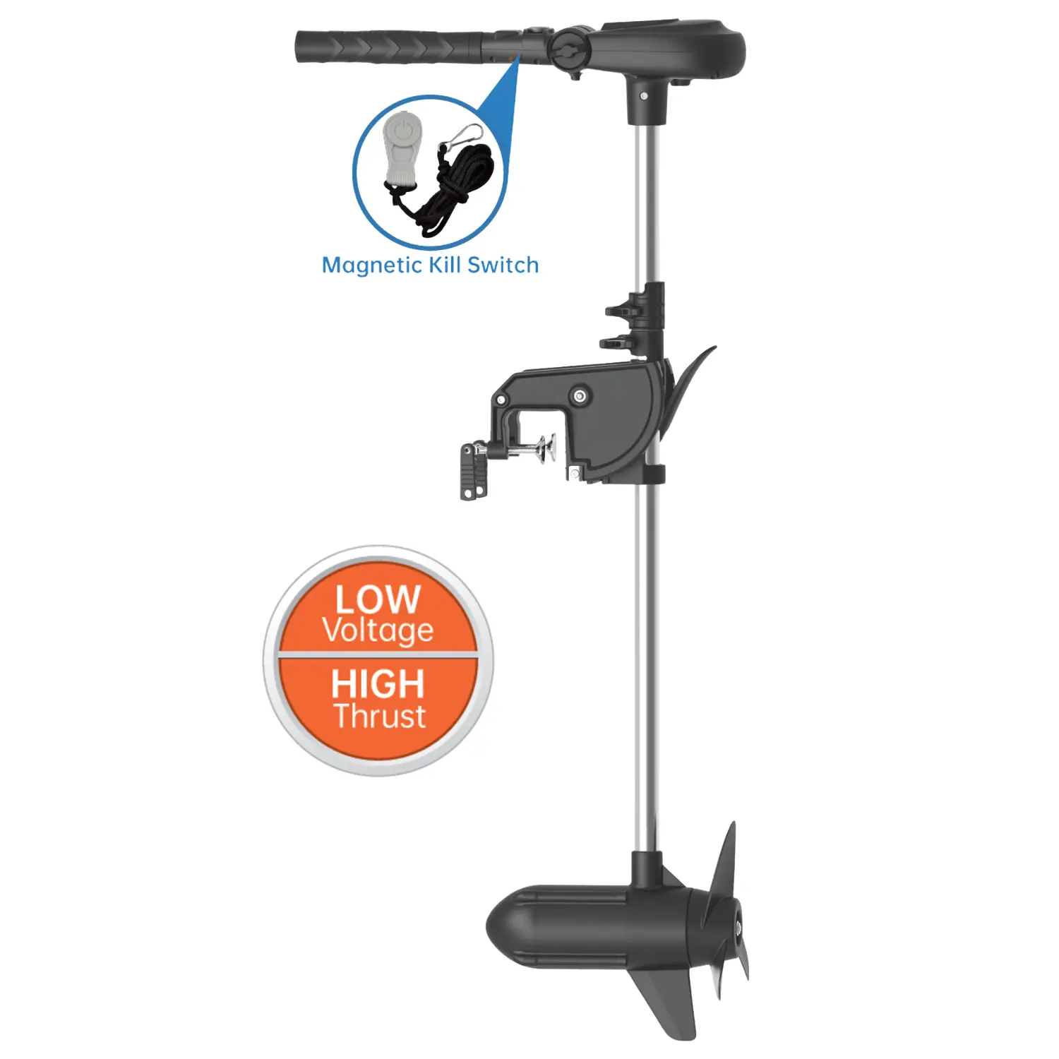 HASWING Protruar Electric Trolling Motor – 12V 2.0/3.0 HP Power Low Voltage & High Thrust Series Brushless Motor Boat Fishing for Saltwater & Freshwater