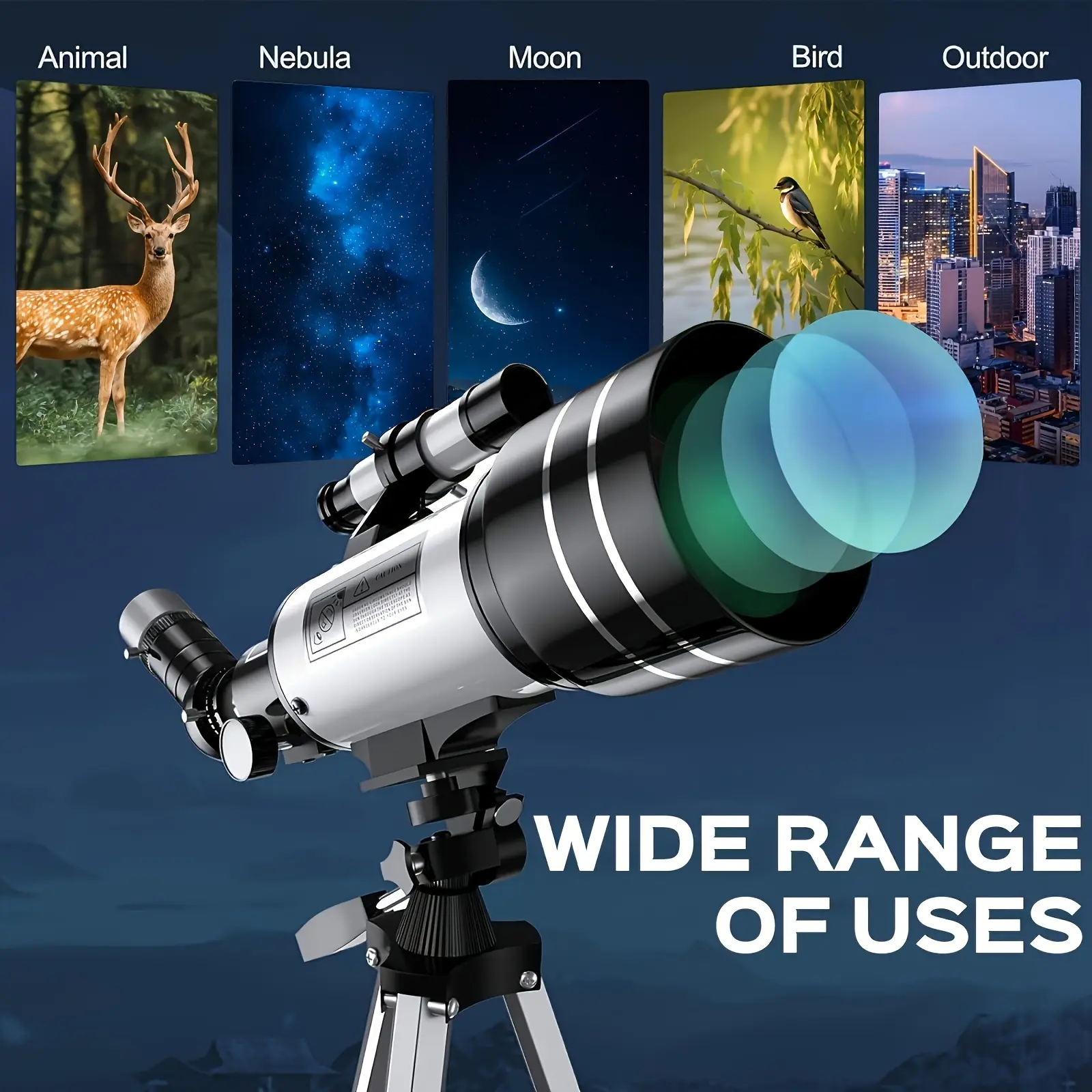 Portable Design Astronomy Telescope - Camping Equipment with Focal Range, Multiple Accessories for Versatile Viewing, Stargazing for Nature Enthusiasts
