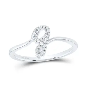 1/10Ctw-Nat Dia P1 Gift Initial "G" Ladies Ring (1.62 grams)