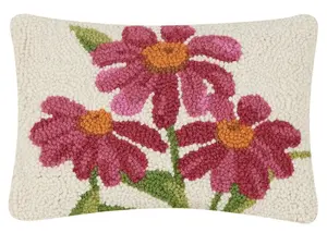 Peking Handicraft Coneflower Hook Pillow 8 x 12"