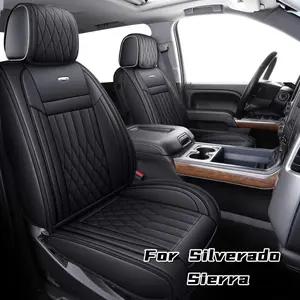 Silverado Seat Covers for 2007-2026 1500/2500/3500HD Customized Waterproof Double Extended Cab Pickup Trail Boss Z71 Premium Custom Fit Car Accessories