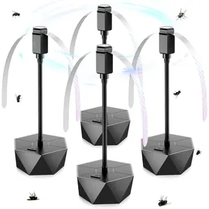Fly Fans for Tables, Fly Repellent Fan Outdoor Indoor Keep Flies Away, Fly Repellent Fans for Tables with Blades for Picnic, Party, Restaurant, Kitchen, and 4 Pack Black