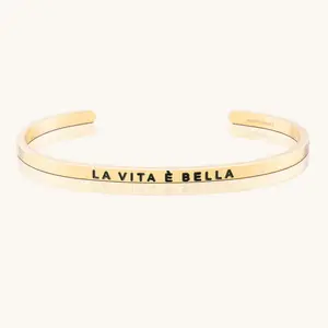 La Vita È Bella - Mantraband Bracelet for Women Inspirational Jewelry  Message