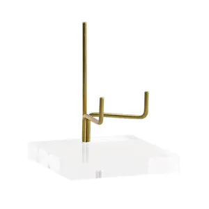 3-3/4" Adjustable Metal Arm Display Stand Easel with Acrylic Base