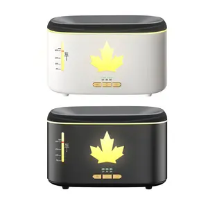 Aromatherapy Diffuser with 7 Color Ambient Lights Large Capacity Portable Ultrasonic Flame Humidifier for Home and Desk Use