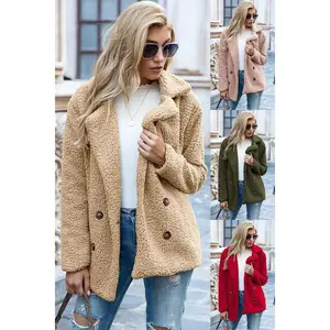 Full Size Lapel Collar Sherpa Coat
