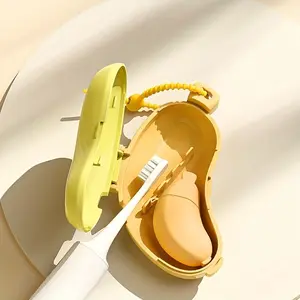 Creative Cute Banana Toothbrush Holder, Portable Travel & Home Electric Toothbrush Storage, Ergonomic Design, Fun Shape, Smooth Surface, Toothbrush Holder Organizers