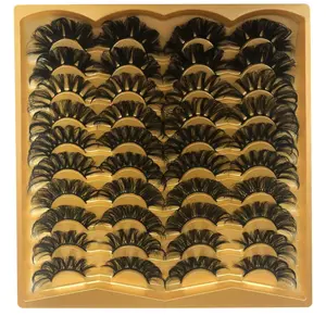 25MM Mink Lashes 25 mm False Eyelashes Long 20 Pairs Pack Dramatic 5D Full Volume Fake Eyelashes 5 Styles Wispy Curly Mink Eyelashes Wholesale, by TIMELABS