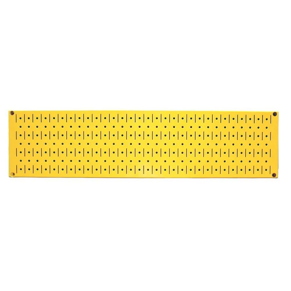 8in x 32in Horizontal Yellow Metal Pegboard Tool Board Panel
