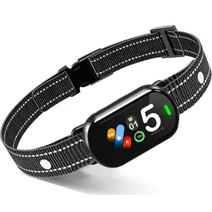 Rechargeable Dog Bark Collar for All Sizes, Smart Anti-Bark Training Device with 5 Sensitivity Settings & Vibrating Tone Features