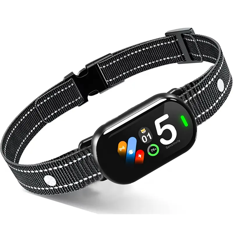 Rechargeable Dog Bark Collar for All Sizes, Smart Anti-Bark Training Device with 5 Sensitivity Settings & Vibrating Tone Features