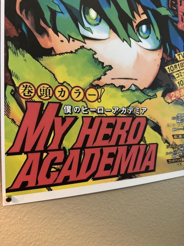 My Hero Academia Deku Poster - 13x19in Cardstock Matte Anime Weekly Shonen Jump #2666