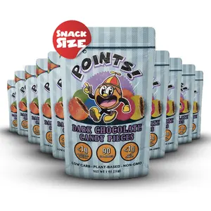 Low Sugar Dark Chocolate Candies (8 Bags) – Low Glycemic, Diabetic Friendly, No Added Sugar, Keto Style Treat, Gluten-Free, Guilt-Free Chocolate, Naturally Colored