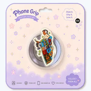 Book Lover Phone Grip Artistic Reader Pop Grip Cute Reading Girl Cell Phone Holder Aesthetic Phone Stand Gift